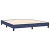 vidaXL Boxspringbett mit Matratze Blau 180x200 cm Stoff