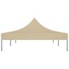 vidaXL Partyzelt-Dach 6x3 m Beige 270 g/m²