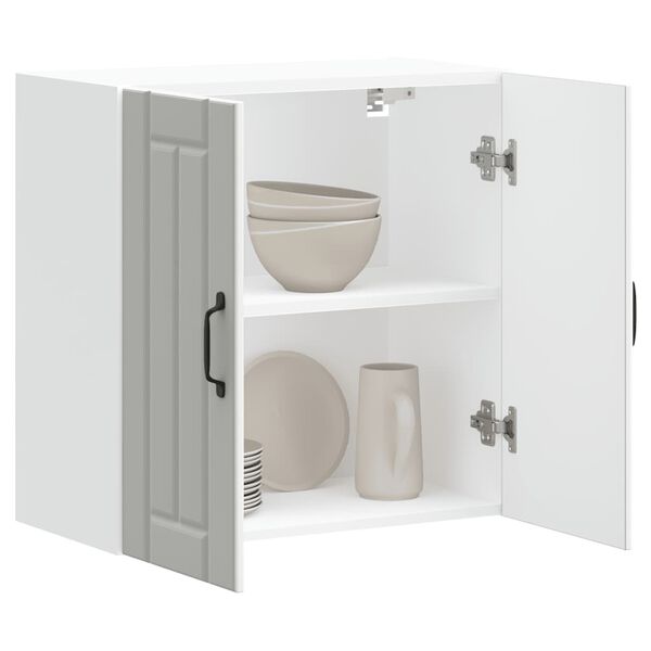 vidaXL Küchen-Hängeschrank Lucca Weiß Holzwerkstoff