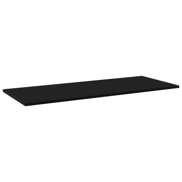 vidaXL B&uuml;cherregal-Bretter 4 Stk. Schwarz 100x40x1,5 cm Holzwerkstoff
