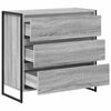 vidaXL Sideboard Graues Sonoma 79 x 36 x 75.5 cm Holzwerkstoff