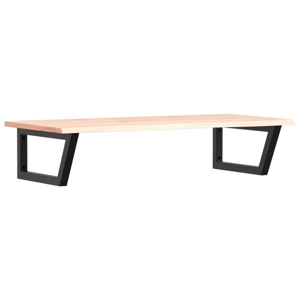 vidaXL Waschtischplatte mit Halterung Stahl und Massivholz Eiche