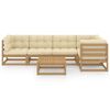 vidaXL 6-tlg. Garten-Lounge-Set mit Kissen Kiefer Massivholz