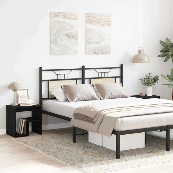 vidaXL Nachttisch 2 pcs Schwarz Eichen-Optik 40 x 30 x 40 cm