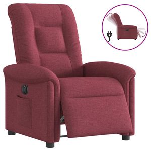 vidaXL Relaxsessel Elektrisch Weinrot Stoff