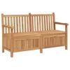 vidaXL Gartenbank mit Speicher 150 x 60 x 90 cm Massivholz Teak