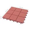 vidaXL Terrassenfliese 10 pcs Rot 30,5 x 30,5 x 2,2 cm Polypropylen