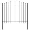 vidaXL Gartenzaun 7 pcs Grau 170 x 190 cm Pulverbeschichteter Stahl