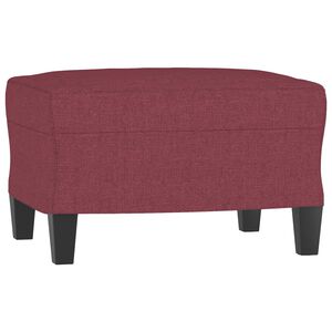 vidaXL Fu&szlig;hocker Weinrot 60x50x41 cm Stoff