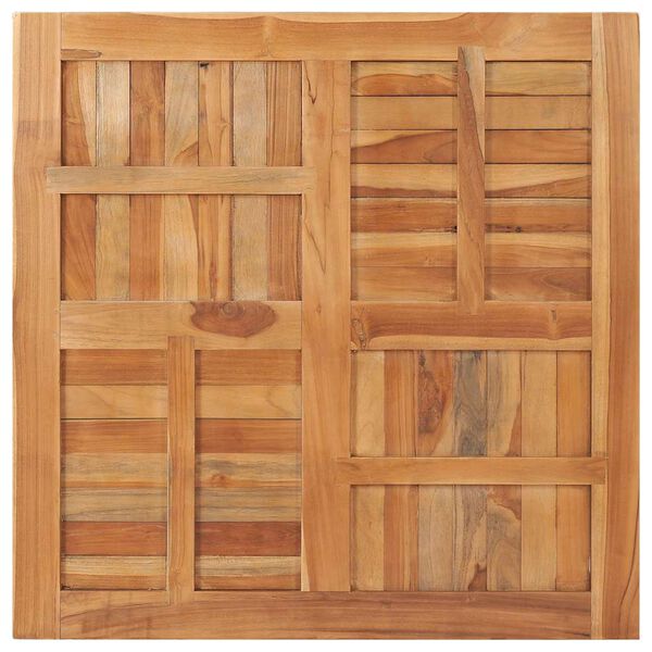 vidaXL Tischplatte Massivholz Teak Quadratisch 90&times;90&times;2,5 cm