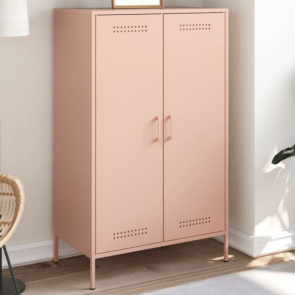 vidaXL Highboard Rosa 68x39x113 cm Stahl
