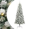 vidaXL K&uuml;nstlicher klappbarer Weihnachtsbaum Gr&uuml;n und Wei&szlig; 240 cm