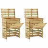 vidaXL Riegel-Gartenkomposter 2 pcs Gr&uuml;n 110 x 58 x 113 cm
