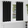 vidaXL Verdunkelungs-Vorhänge mit Ringen 2 pcs Schwarz 175 x 140 cm
