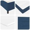 vidaXL Boxspringbett mit Matratze mit Kopfteil Blau 200 x 180 cm Stoff