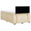 vidaXL Boxspringbett mit Matratze Creme 120x190 cm Stoff