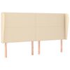 vidaXL Kopfteil mit Ohren Creme 183x23x118/128 cm Stoff