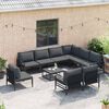 vidaXL Garten-Sofa-Set 9 pcs Anthrazit Stahl