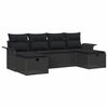 vidaXL Gartensofa-set 6 stk. Poly Rattan