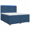 vidaXL Boxspringbett mit Matratze mit Kopfteil Blau 140 x 190 cm Stoff