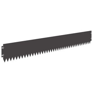 vidaXL Raseneinfassung 20 pcs 103 x 15 cm Stahl Schwarz