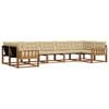 vidaXL Outdoor-Sofagarnitur 7 stk. Natur und Beige