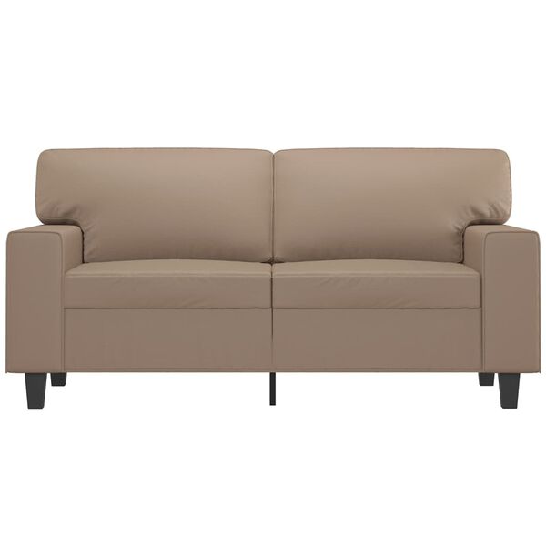 vidaXL 2-Sitzer-Sofa Cappuccino-Braun 120 cm Kunstleder