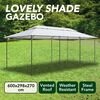 vidaXL Pavillon 600x298x270 cm Weiß 180g/m²