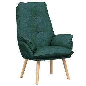 vidaXL Sessel Dunkelgr&uuml;n 69 x 74 x 93 cm Stoff und Sperrholz