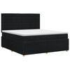 vidaXL Boxspringbett mit Matratze Schwarz 140 x 190 cm Stoff