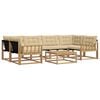 vidaXL Outdoor-Sofagarnitur 7 stk. Wei&szlig; und Beige