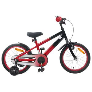 vidaXL Kinderfahrrad 16 Zoll f&uuml;r 4-6 Jahre alt Rot Schwarz