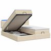 vidaXL Ottoman-Bett mit Matratze und LED Creme 180 x 200 cm Stoff