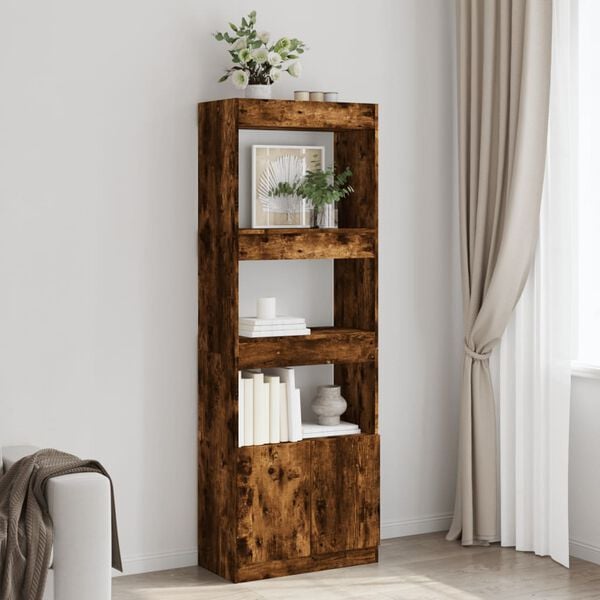 vidaXL Highboard 63x33x180 cm R&auml;uchereiche Holzwerkstoff