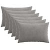 vidaXL Kissenbezug 6 pcs HEERLEN Hellgrau 50 x 75 cm Cord