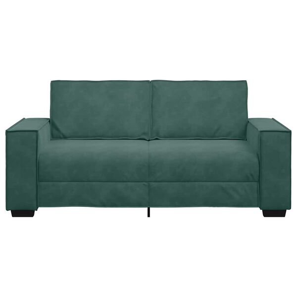 vidaXL 2-Sitzer-Sofa Dunkelgr&uuml;n 180x78x84 cm Samt
