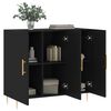 vidaXL Sideboard Schwarz 90x34x80 cm Holzwerkstoff