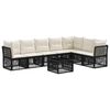vidaXL Gartensofa-set 8 pcs Schwarz Poly-Rattan