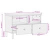 vidaXL TV-Schrank 70x33x46 cm Massivholz Akazie