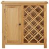 vidaXL Weinschrank für 11 Flaschen 80 x 32 x 80 cm Eiche Massivholz