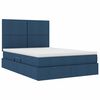 vidaXL Bett mit Stauraum und LED mit LED Blau 140 x 200 cm Polyester