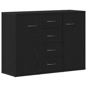 vidaXL Sideboard Schwarz Eichen-Optik 88x30x64 cm Holzwerkstoff