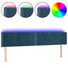 vidaXL LED Kopfteil Dunkelblau 183x16x78/88 cm Samt