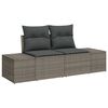 vidaXL Gartensofa-set mit Kissen 14 pcs Grau Poly-Rattan