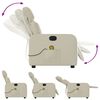 vidaXL Massagesessel Creme Kunstleder