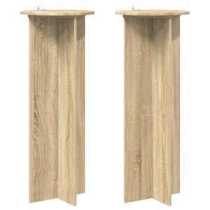 vidaXL Pflanzenst&auml;nder 2 pcs Sonoma-Eiche &Oslash;40 x 100 cm Holzwerkstoff