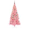 vidaXL Weihnachtsbaum mit 300 LEDs mit St&auml;nder Rosa 180 cm PVC