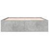 vidaXL Bettgestell Betongrau 200x200 cm Holzwerkstoff