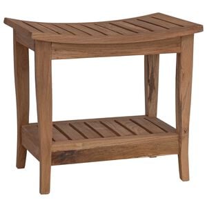 vidaXL Bad Beistelltisch Natur 50 x 35 x 45 cm Massivholz Teak