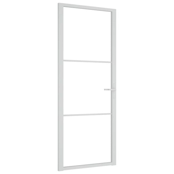 vidaXL Innent&uuml;r 83x201,5 cm Wei&szlig; ESG-Glas und Aluminium